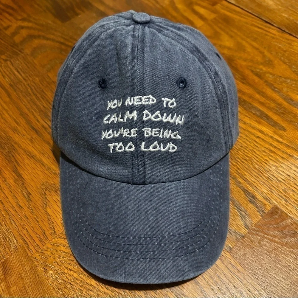 N/A embroidered slogan